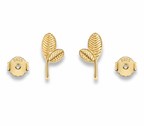 Double Leaf Stud Earrings (For Kids)
