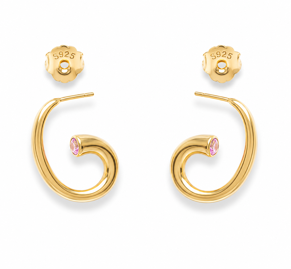 Open Spiral Hoop Earrings