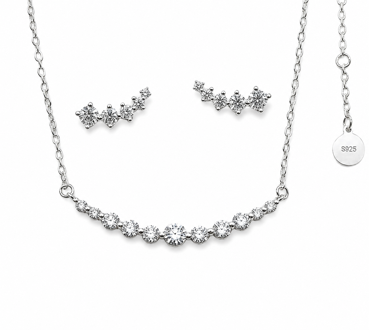 Gradient Crystal "Smile" Jewelry Set