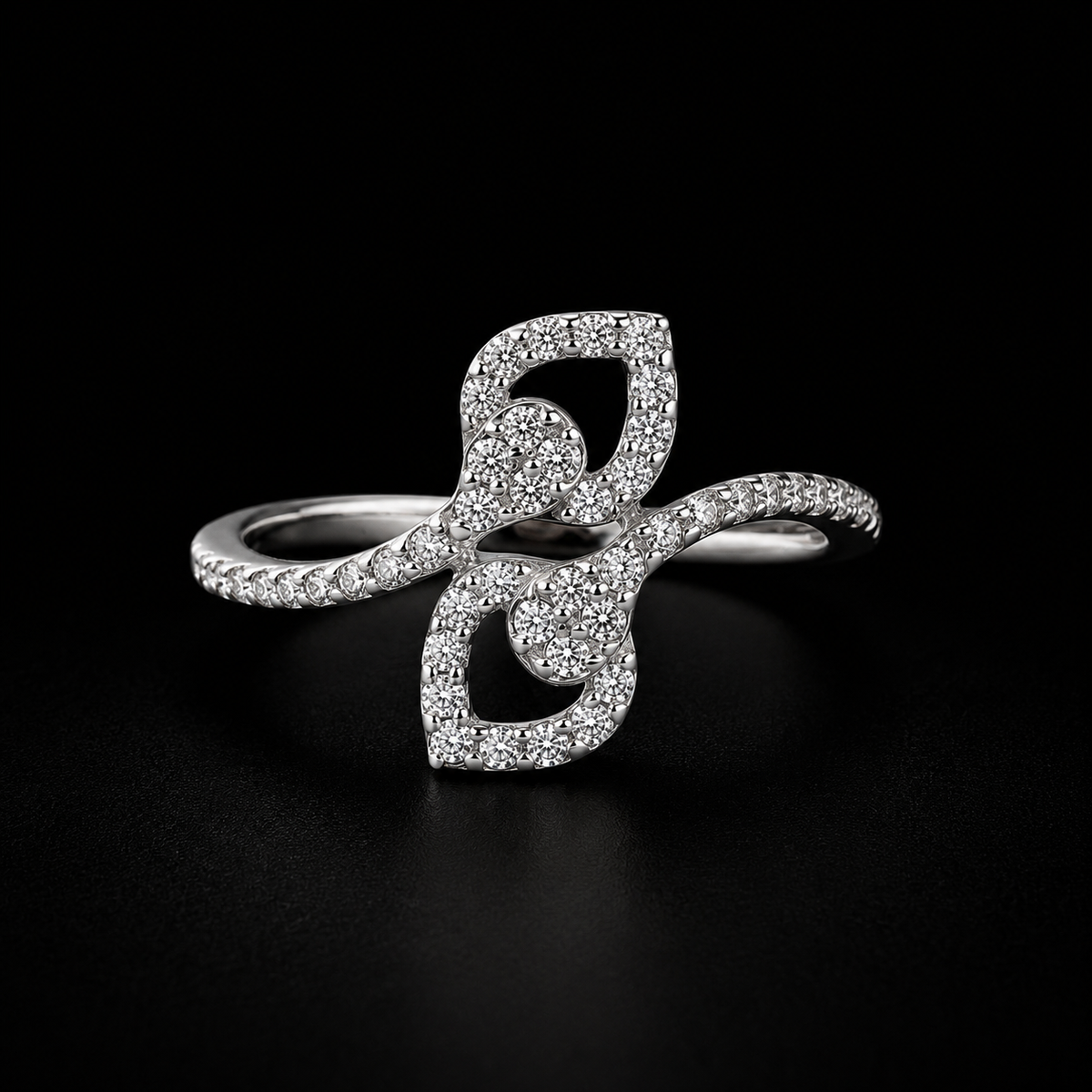 Sterling Silver Petal Bypass Ring