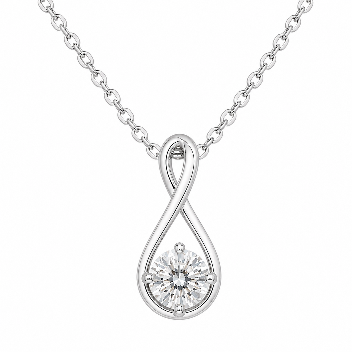 Infinity Loop Round Cut Pendant