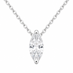S925 Silver Marquise Moissanite Marquise Cut Necklace
