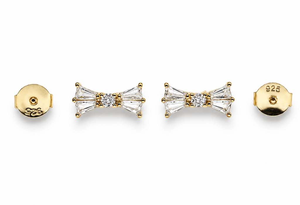 Crystal Bow Studs (For Kids)