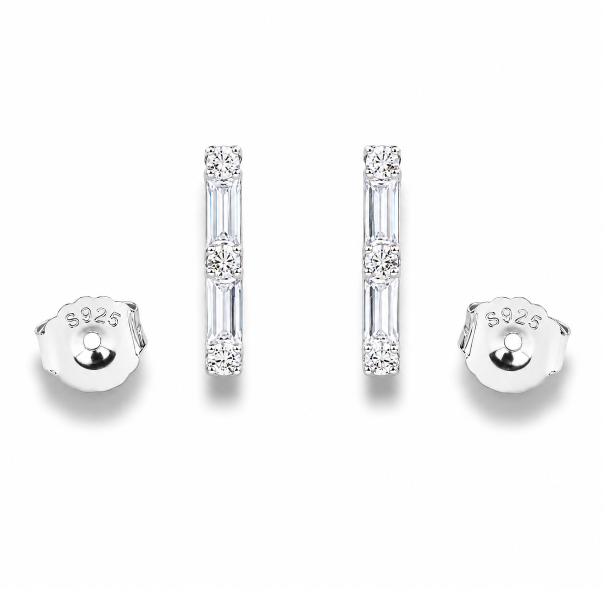 Elegant Geometric C-Hoop Studs