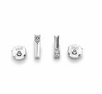 Stud Earrings with Solitaire Crystal Accent (For Kids)