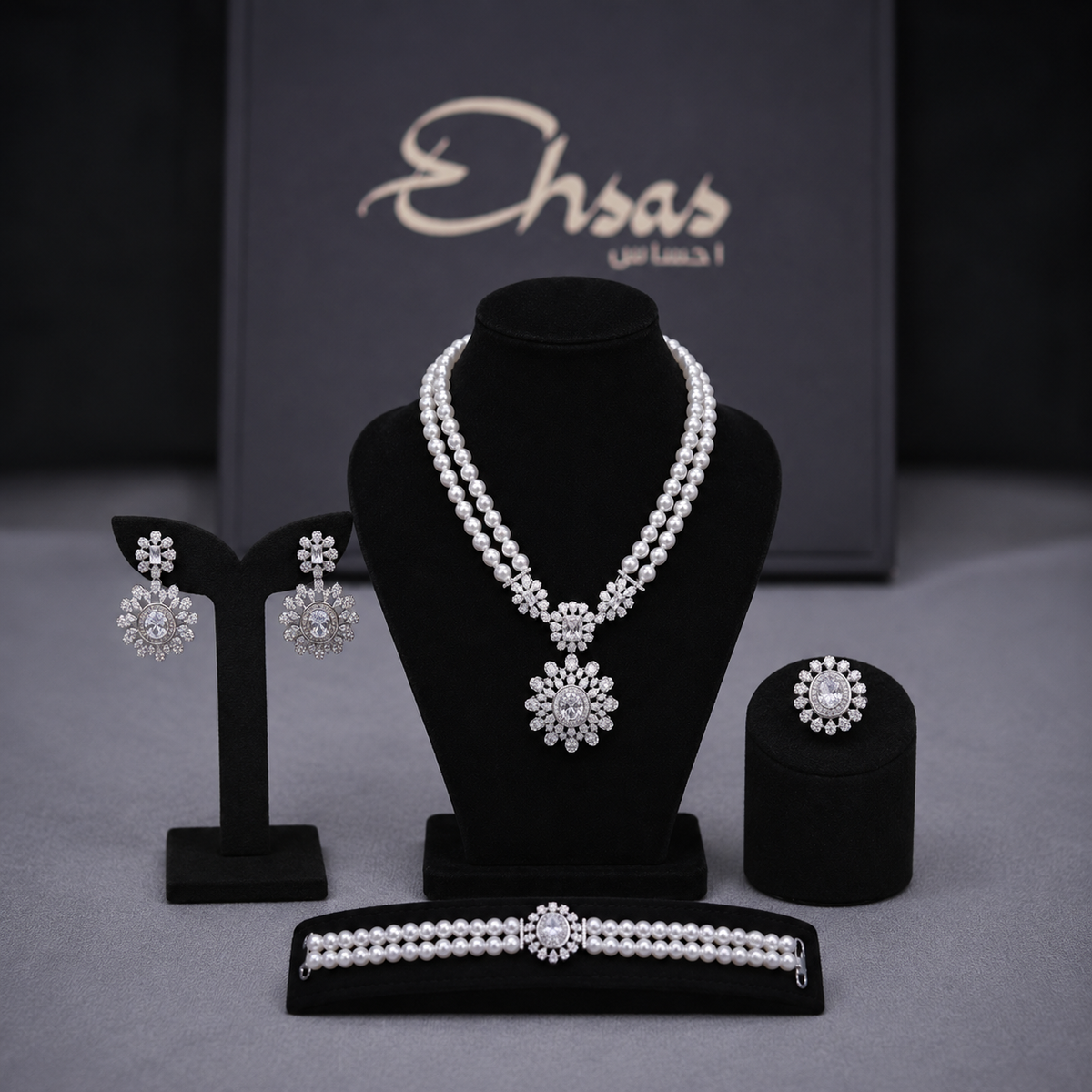 Double-Strand Pearl Jewelry Set