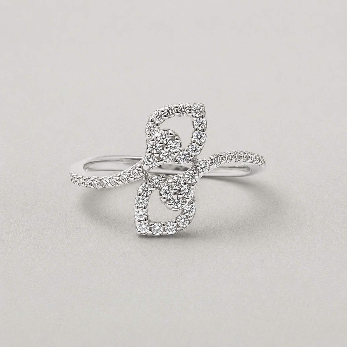 Sterling Silver Petal Bypass Ring