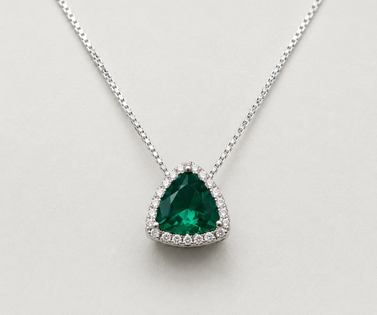 Necklace with Trillion-Cut Gemstones