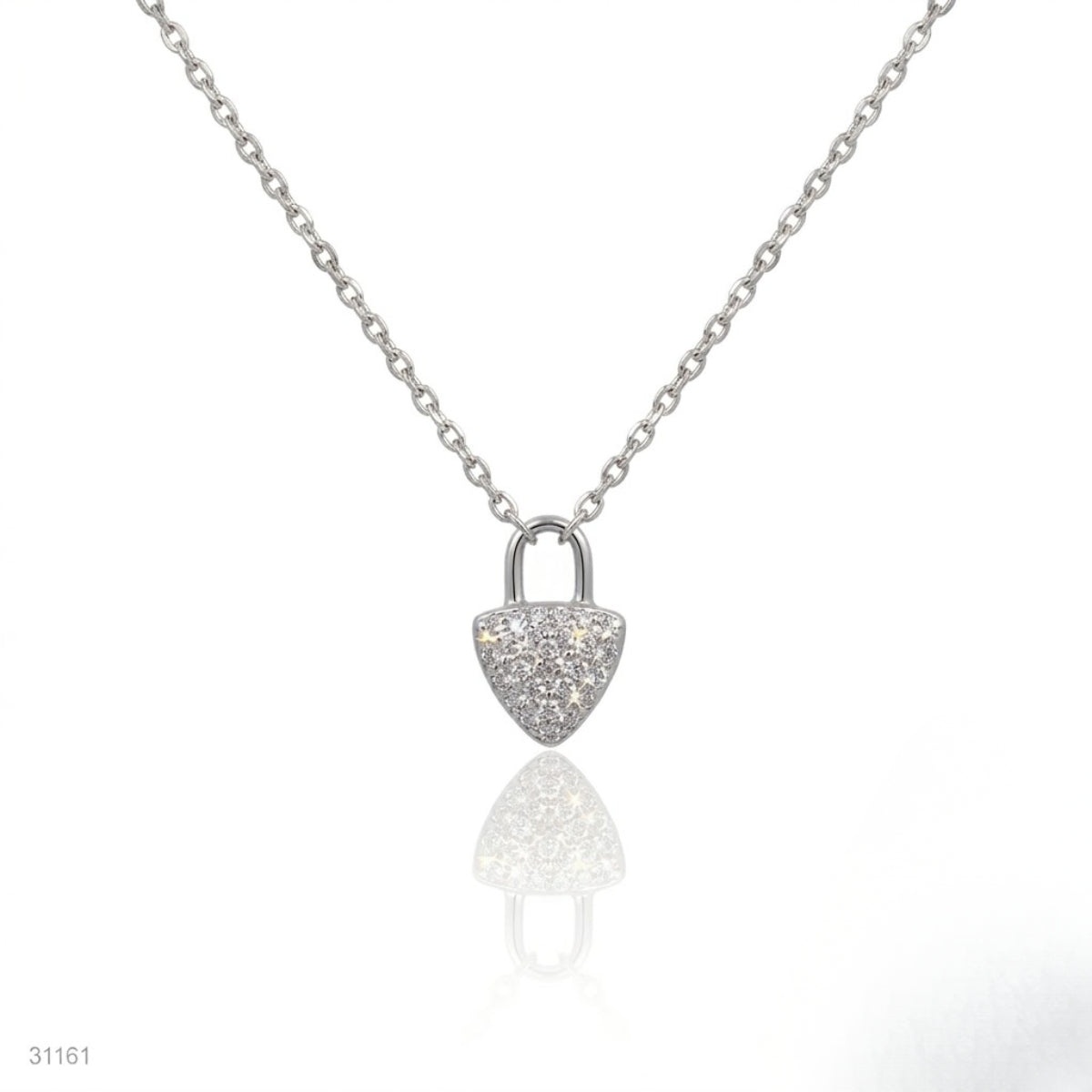 Micro-Pavé Padlock Necklace (For Kids)