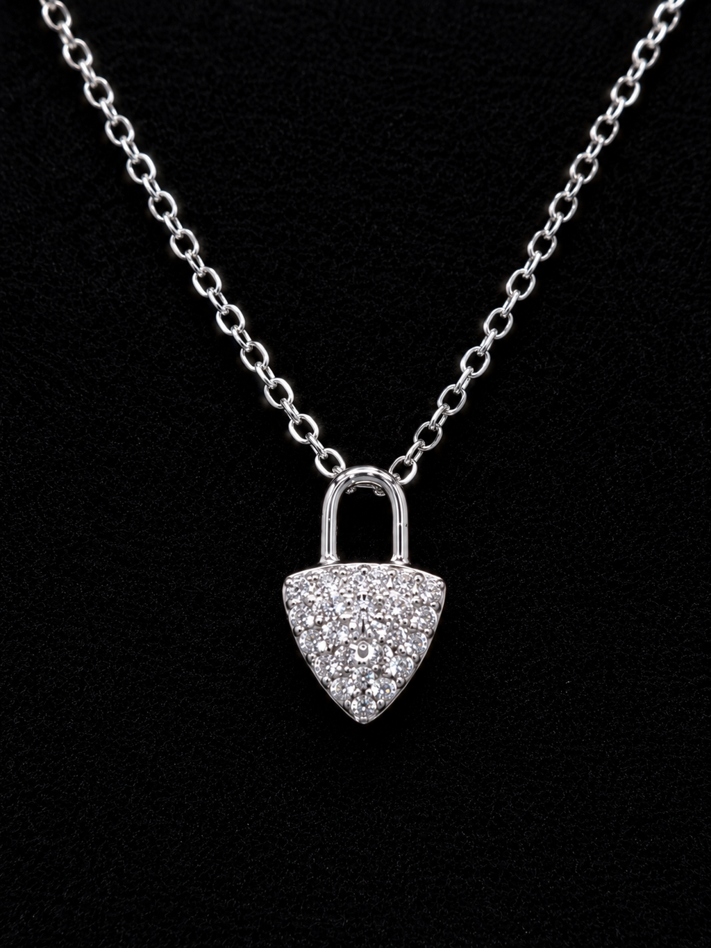 Micro-Pavé Padlock Necklace (For Kids)