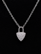Micro-Pavé Padlock Necklace (For Kids)