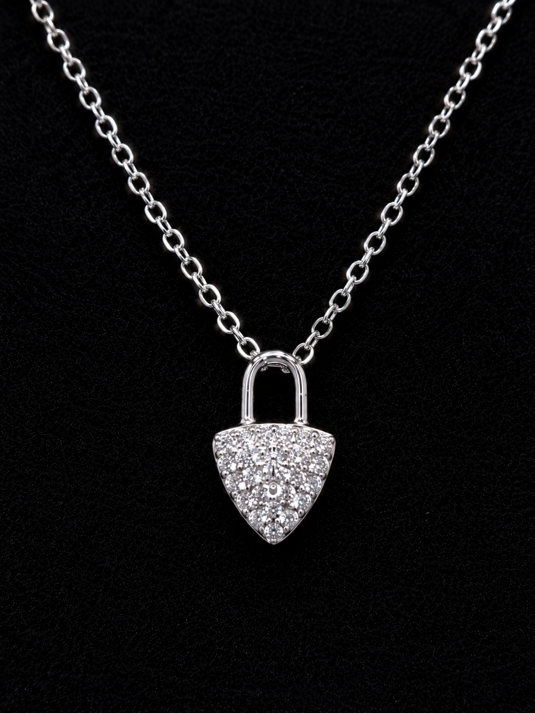 Micro-Pavé Padlock Necklace (For Kids)