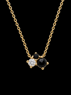 Chic Triple-Stone Contrast Necklace (for kids)