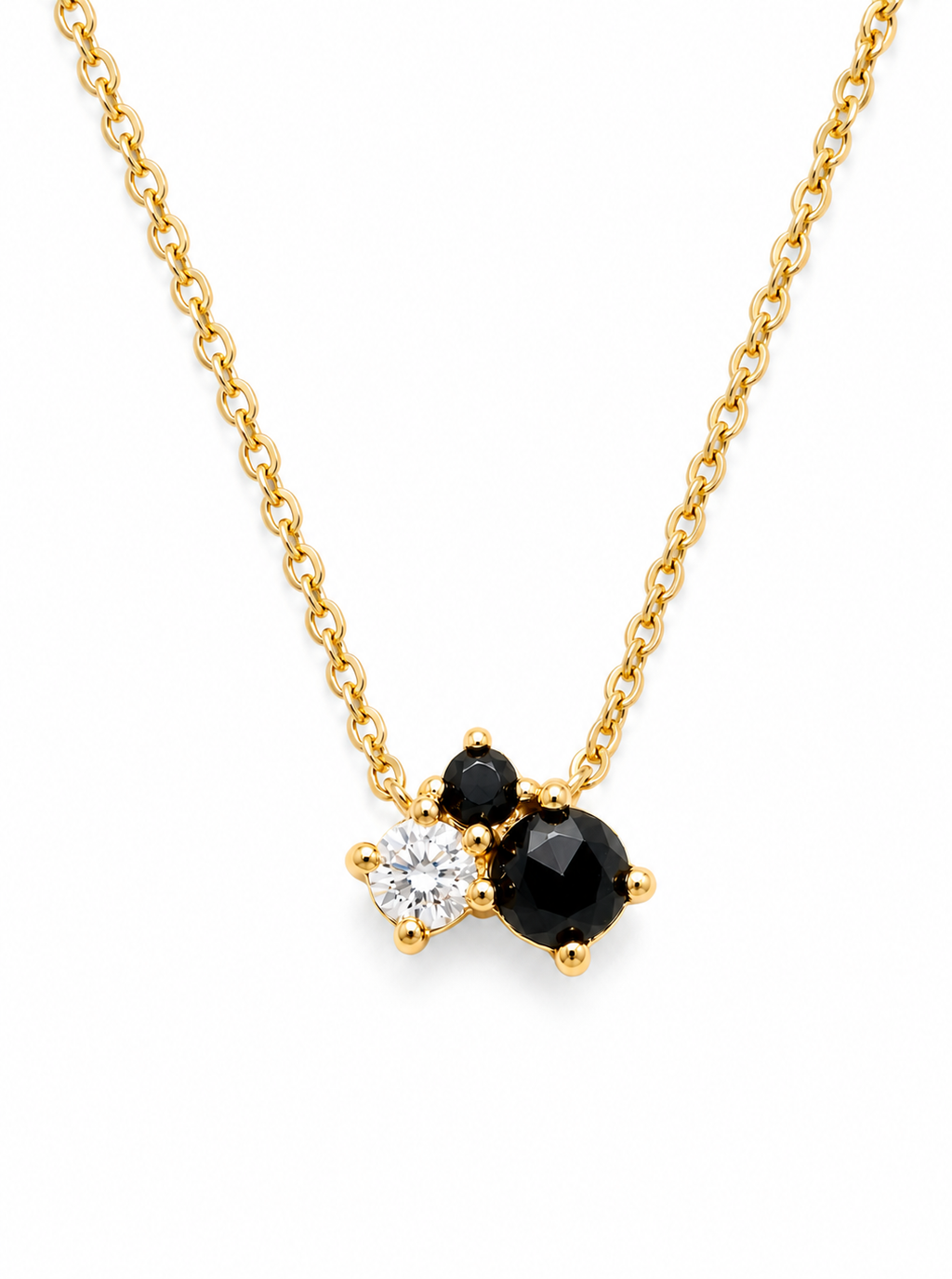 Chic Triple-Stone Contrast Necklace (for kids)