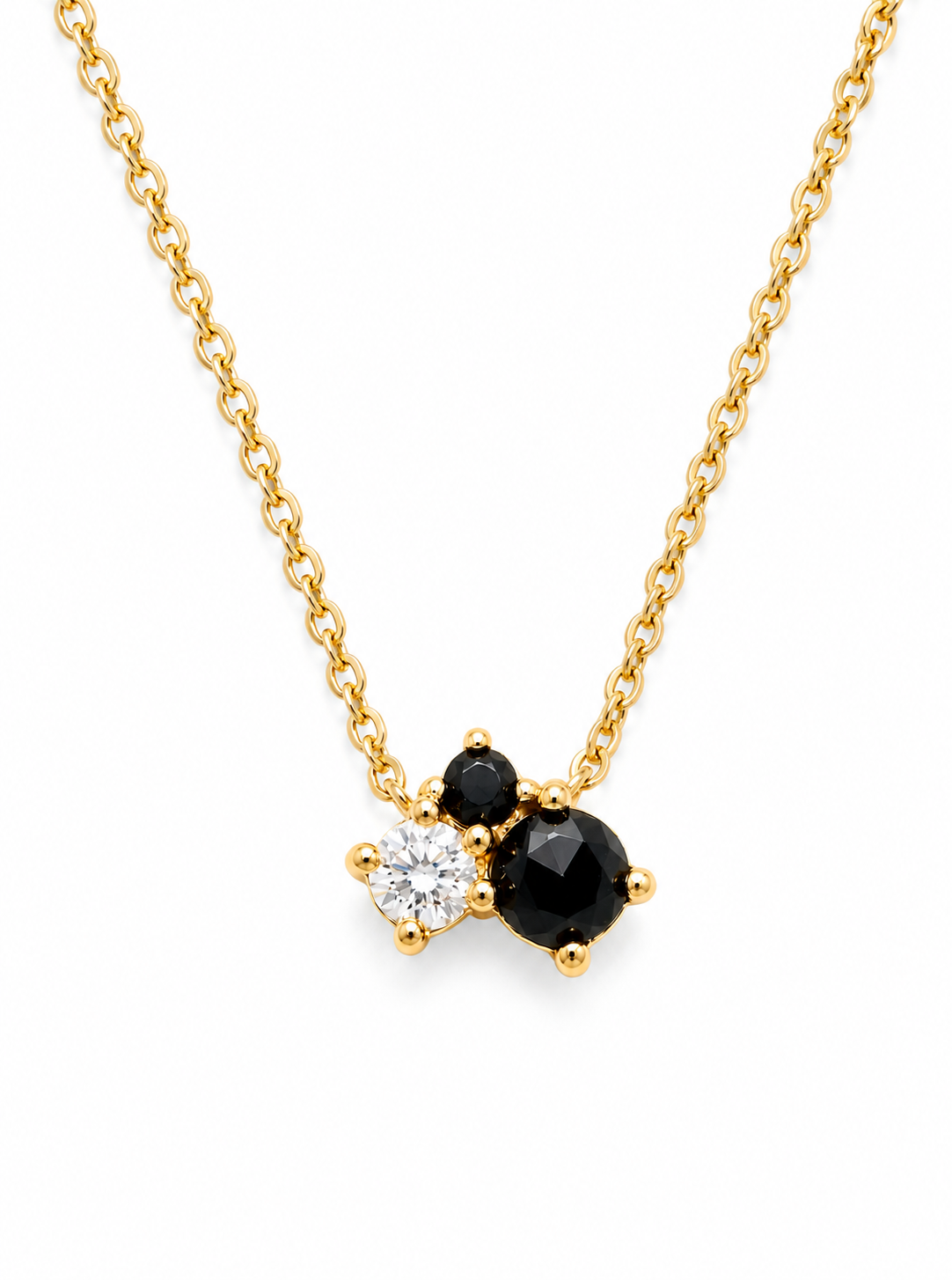 Chic Triple-Stone Contrast Necklace (for kids)