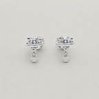 Heart-Cut Crystal Stud Earrings (For Kids)