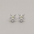 Oval Crystal Starburst Studs