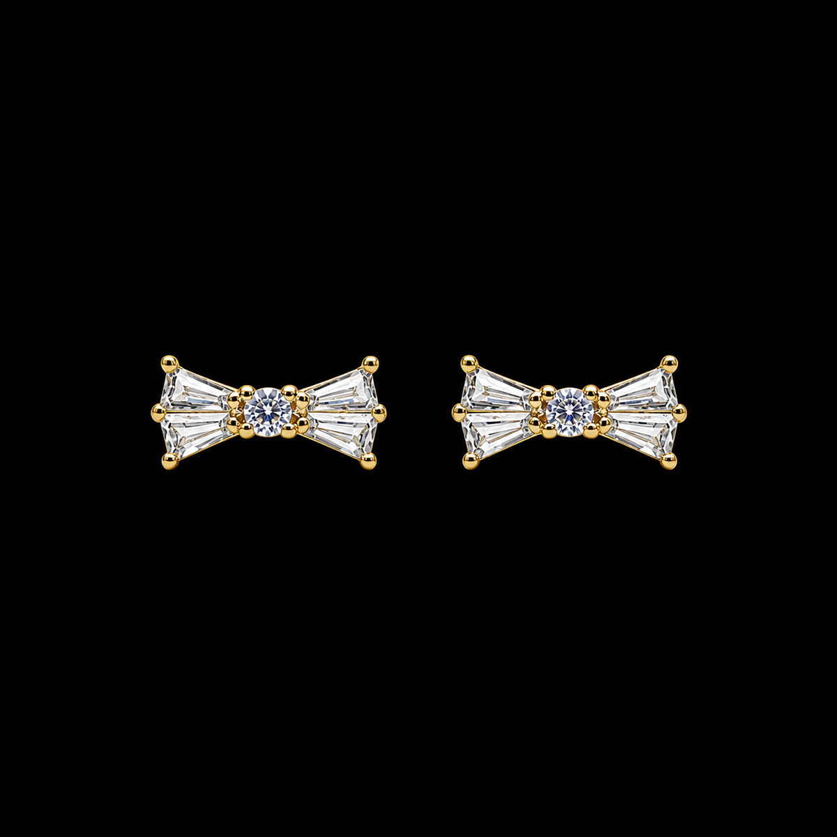Crystal Bow Studs (For Kids)