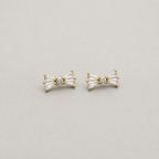 Crystal Bow Studs (For Kids)
