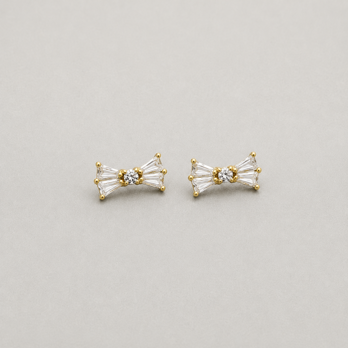 Crystal Bow Studs (For Kids)