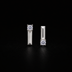 Stud Earrings with Solitaire Crystal Accent (For Kids)