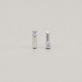 Stud Earrings with Solitaire Crystal Accent (For Kids)