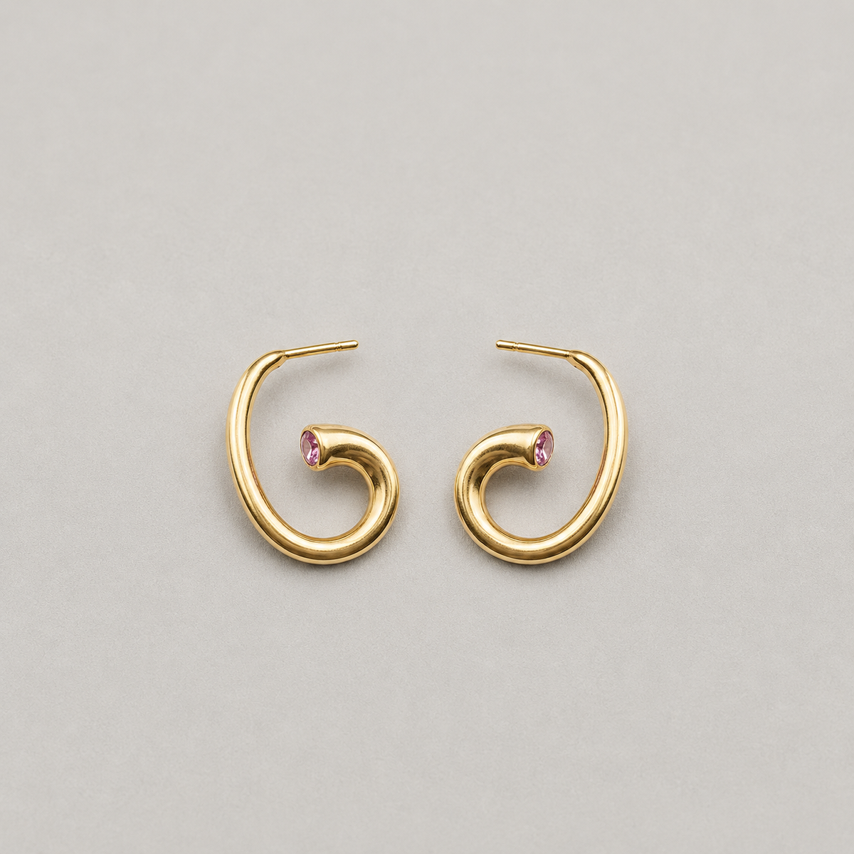 Open Spiral Hoop Earrings