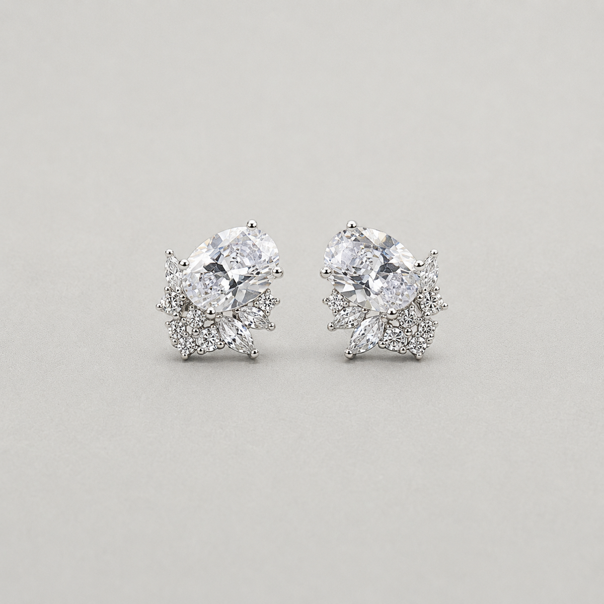 Oval Gemstone Studs