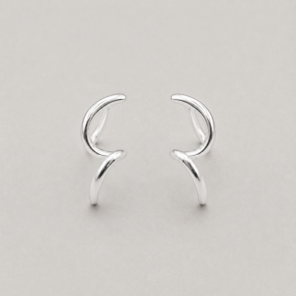 Wavy Spiral Stud Earrings