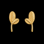 Double Leaf Stud Earrings (For Kids)