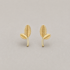 Double Leaf Stud Earrings (For Kids)