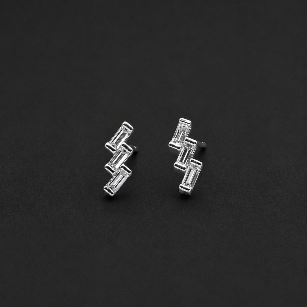 Zig-Zag Stud Earrings (For Kids)