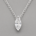 S925 Silver Marquise Moissanite Marquise Cut Necklace