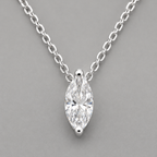 S925 Silver Marquise Moissanite Marquise Cut Necklace