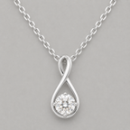 Infinity Loop Round Cut Pendant
