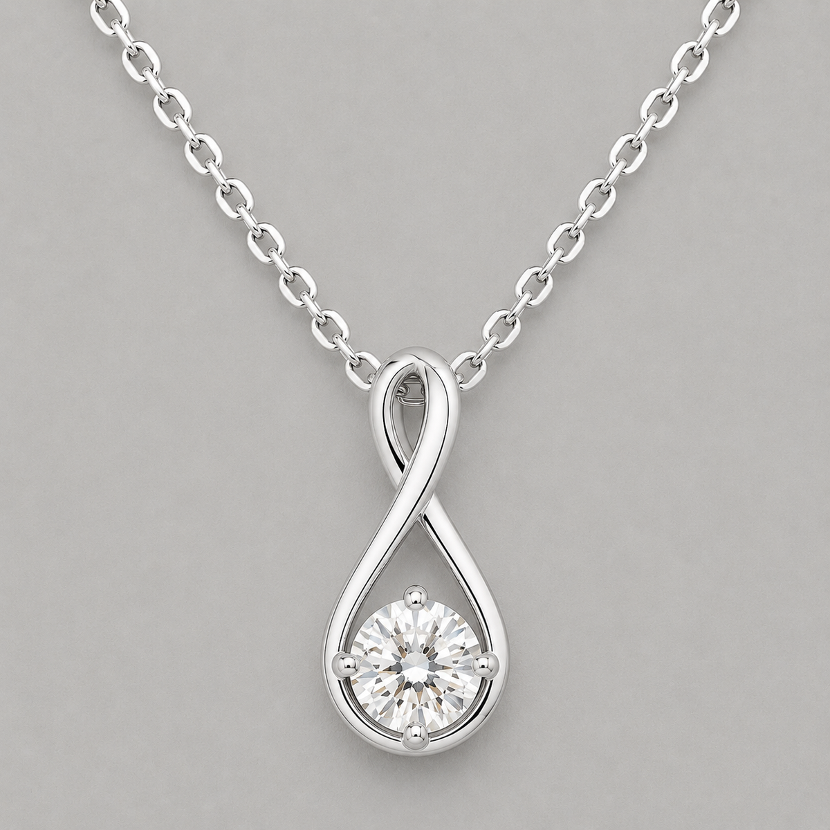 Infinity Loop Round Cut Pendant