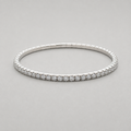 Classic Silver Crystal Tennis Bracelet