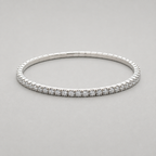 Classic Silver Crystal Tennis Bracelet
