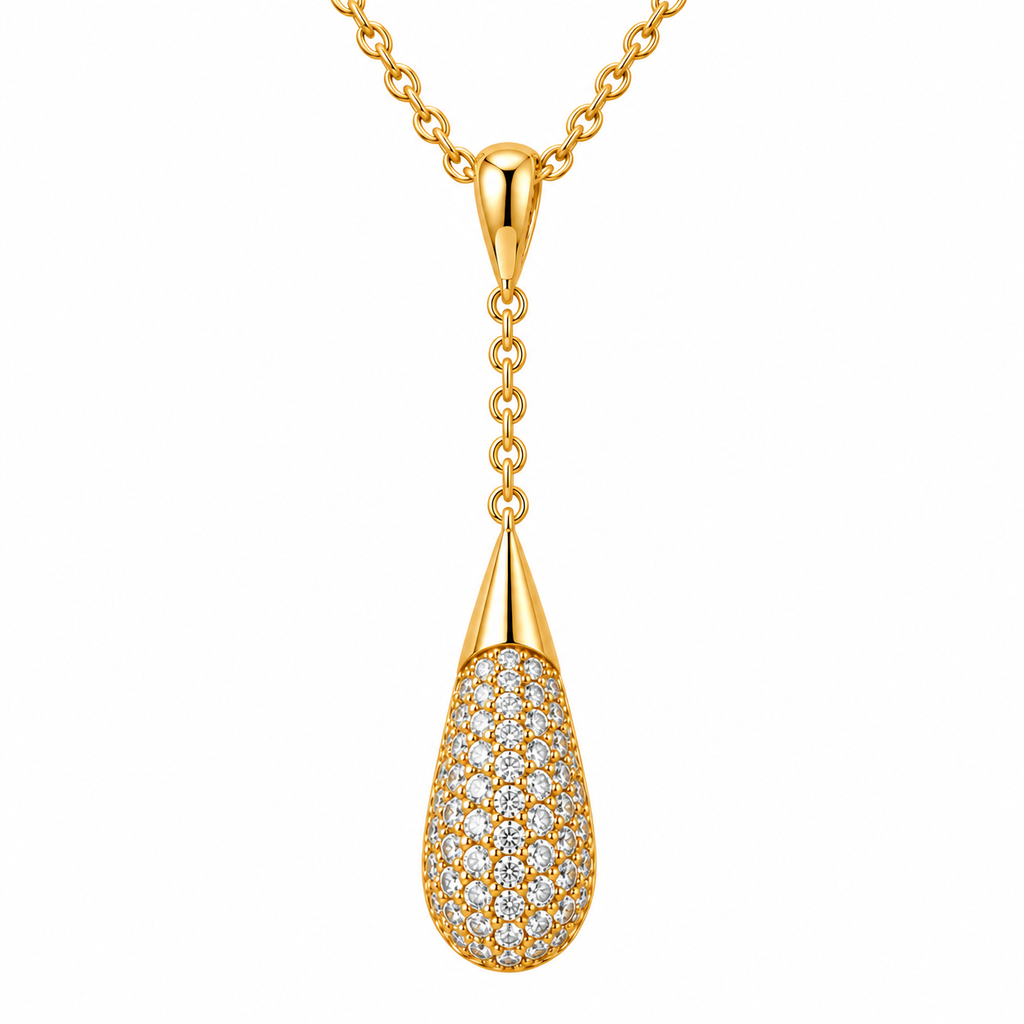 Y-Lariat Necklace with Pavé Crystal