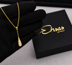Y-Lariat Necklace with Pavé Crystal