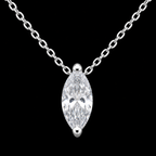 S925 Silver Marquise Moissanite Marquise Cut Necklace