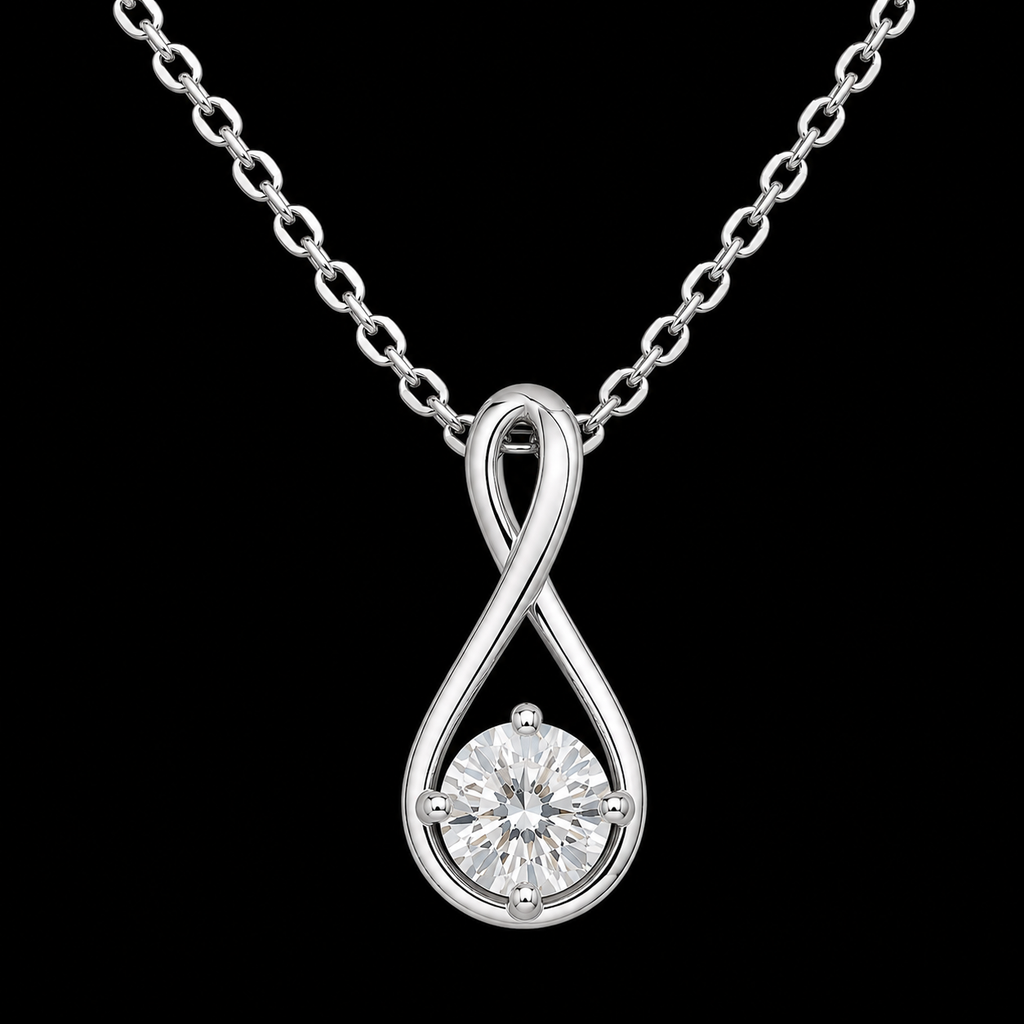 Infinity Loop Round Cut Pendant