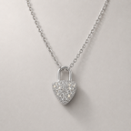 Micro-Pavé Padlock Necklace (For Kids)