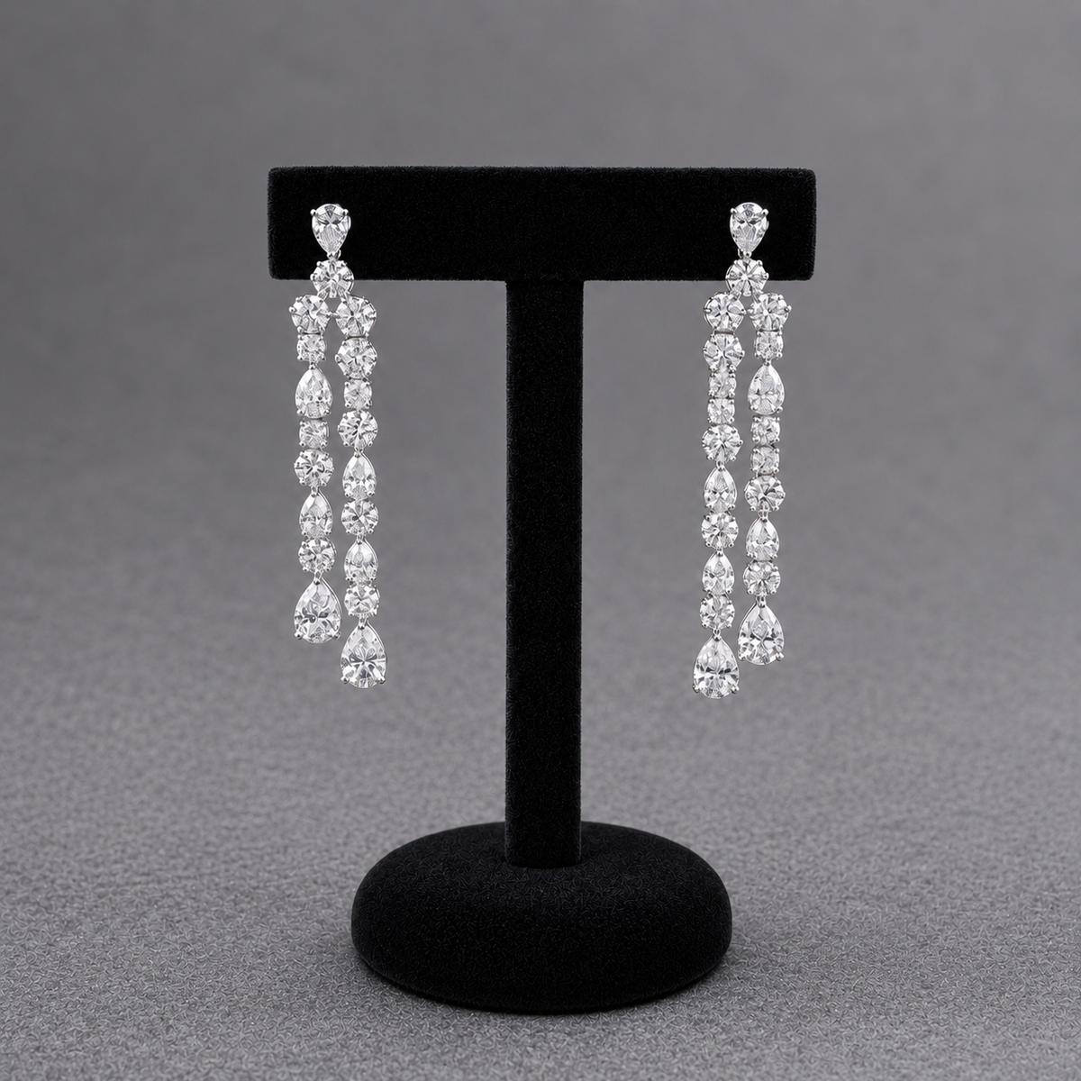 Cluster Pear Cut Jewelry Set