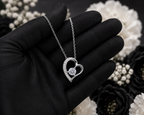 Vivid Heart Silver Moissanite Pendant