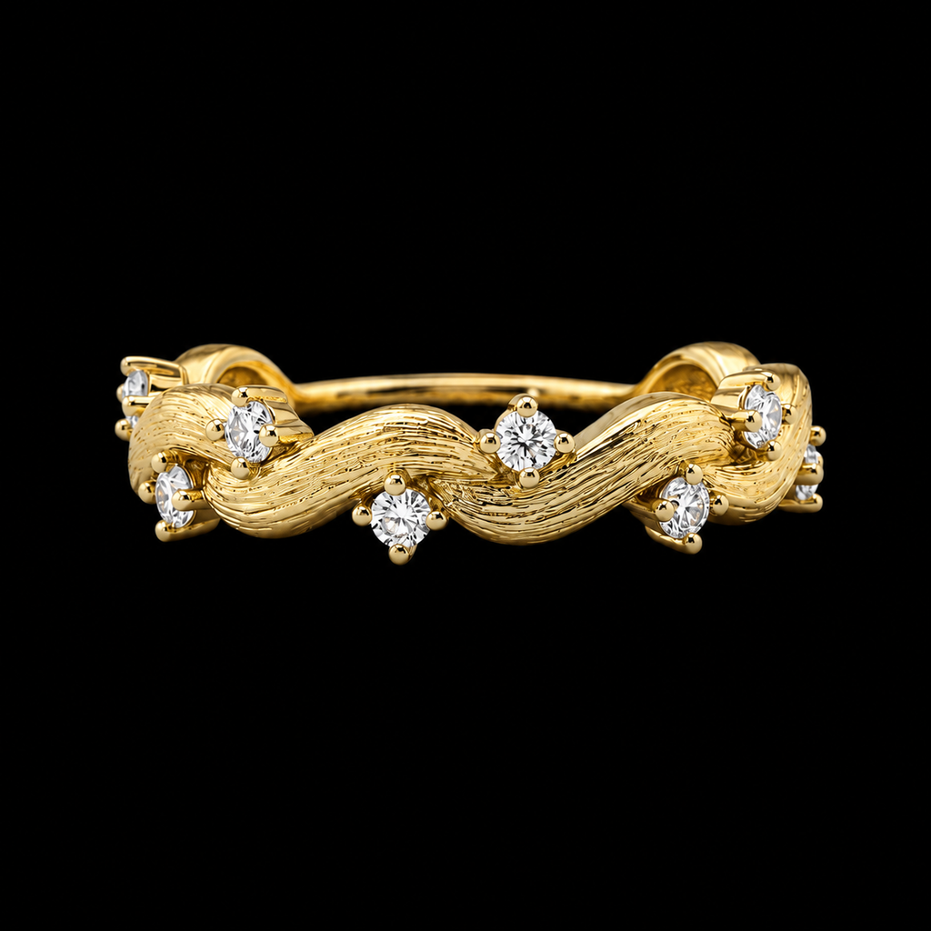 Shimmering Gold Vine Ring