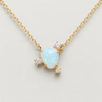 Celestial Trillion-Cut Opal Necklace