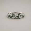 Moss Agate Leaf Cluster Ring