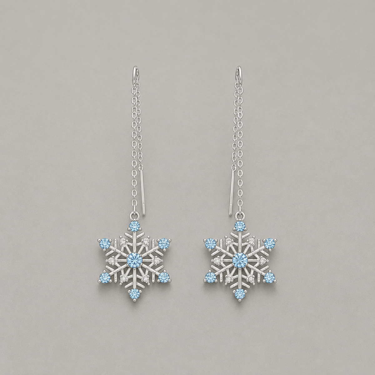 Snowflake Threader Earrings