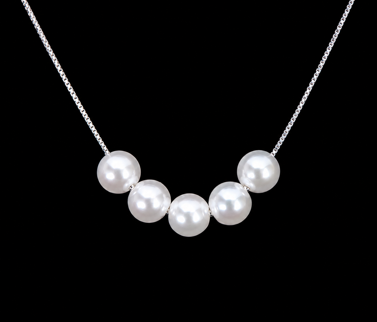 Timeless Radiant Pearl Arc Necklace